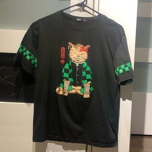 Tanjiro Kamado cat t-shirt